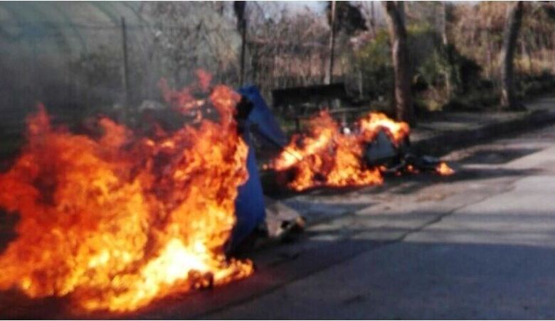 Φωτιές σε κάδους απορριμμάτων στα Τρίκαλα από στάχτες τζακιών
