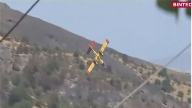 Έπεσε Canadair που επιχειρούσε στη φωτιά στην Κάρυστο