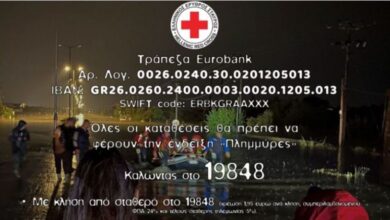 Ελληνικός Ερυθρός Σταυρός: Συγκέντρωση χρημάτων και τροφίμων για τους πλημμυροπαθείς