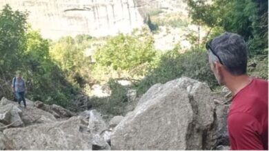 Αυτοψία στο σημείο κατολίσθησης βράχων στο Καστράκι
