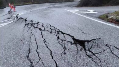 Μεγάλη καθίζηση στον δρόμο Πύλης - Ελάτης